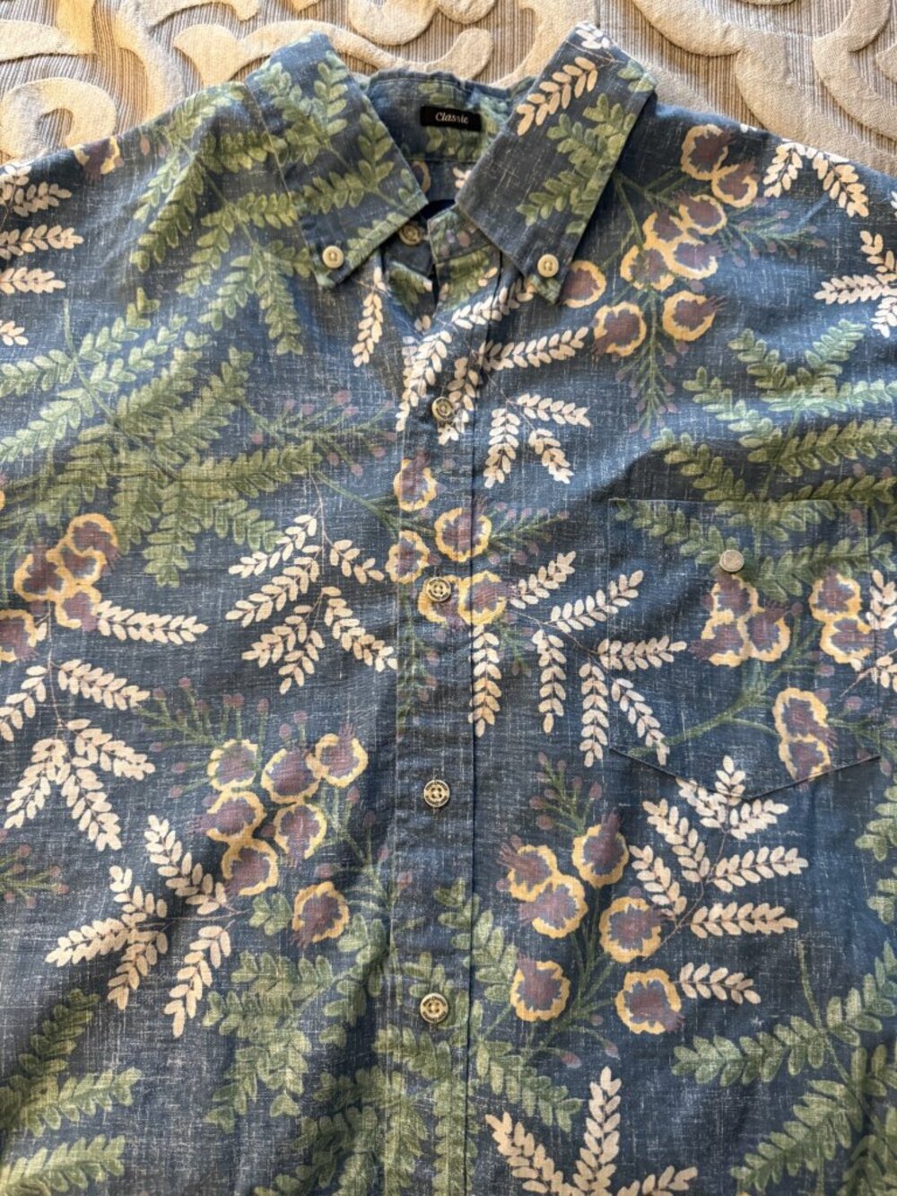 Reyn Spooner Limited Re-Issue Classic Men's Hawaiian Floral Vacation Shirt Large